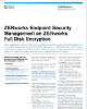Hoja publicitaria de ZENworks Endpoint Security Management y ZENworks Full Disk Encryption